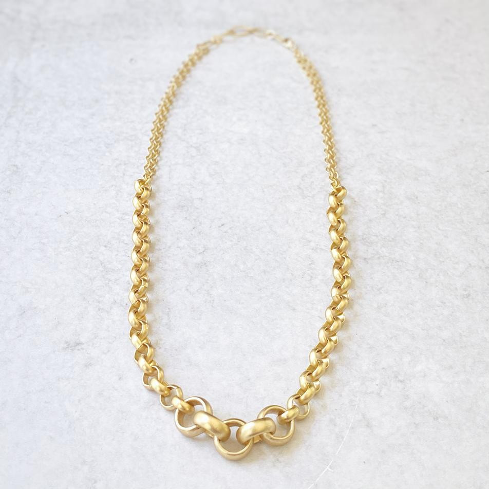 Charley Satin Gold Chain Necklace | Alexia Viola | Made in California