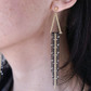 mixed metal dangle earrings