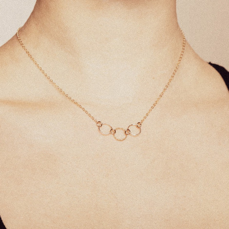 Sage Triple Circle Necklace