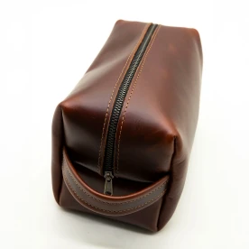 Gentleman's Leather Dopp Kit - Copper Brown