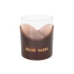Leather Rocks Glass - Brown Water
