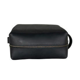 Gentleman's Leather Dopp Kit - Black