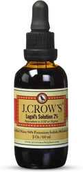 J.CROW'S Lugol's Solution of Iodine 2% 2 oz (1 Bottle)