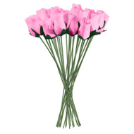 Pink Realistic Wooden Roses 32 Count