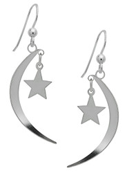 Starlinks Silver Moon Star and Dangling Earrings