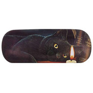 Lisa Parker Witching Hour (Black Cat) Eye Glass Case by Lisa Parker