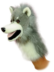 Aurora Interactive Hand Puppet Wolfgang Stuffed Animal - Storytelling Adventures - Playful Learning - Gray 10 Inches
