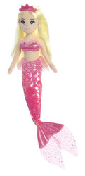 Aurora Enchanting Sea Sparkles Princess Sparkles Angela Stuffed Animal - Imaginative Play - Magical Companions - Pink 18 Inches