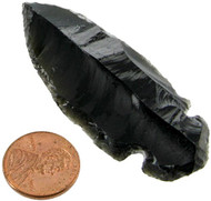 Black Obsidian Arrowhead Pendant 2"