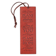 For I Know The Plans Brown Bookmark - Jeremiah 29:11 (4.99)