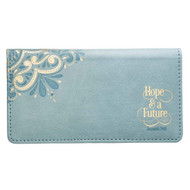 Hope & a Future Teal LuxLeather Checkbook Cover - Jeremiah 29:11