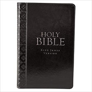 KJV Holy Bible, Standard Bible, Black Faux Leather Bible w/Thumb Index and Ribbon Marker, Red Letter Edition, King James Version