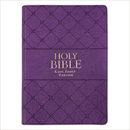 KJV Holy Bible, Super Giant Print Bible, Purple Faux Leather Bible w/Ribbon Marker, Red Letter Edition, King James Version