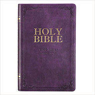KJV Holy Bible, Standard Bible - Purple Faux Leather Bible w/Ribbon Marker and Thumb Index, Red Letter Edition, King James Version