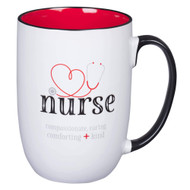 Christian Art Gifts White Ceramic Coffee Mug for Nurses | God Found the Strongest People & Made Them Nurses | Inspirational Coffee/Tea Cup, 15 oz