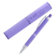 Be Still and Know Purple Stylish Classic Pen in Matching Gift Case - Psalm 46:10 Bible Verse Refillable Retractable Medium Ballpoint Pen for Bullet Journal Planner Writing Note Taking Calendar Agenda