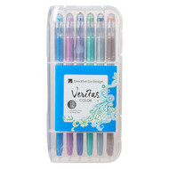 Gel Pen Set, 12 Pack Assorted Colors - 6 Metallic, 6 Glitter