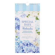 Blue Hydrangea Special Days Calendar - Isaiah 60:1, Perpetual Birthday and Anniversary Calendar
