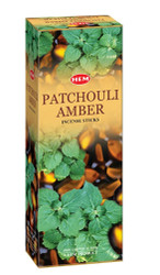Hem Patchouli Amber Incense Sticks - 120 Stick Bulk Box (6 Inner Tubes of 20)