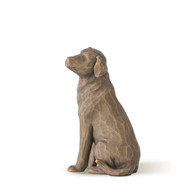 Willow Tree Love My Dog (Dark), Sculpted Hand-Painted Figure