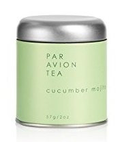 Par Avion Tea Cucumber Mojito - Organic Green Tea Blended With Peppermint, Cucumber and Lime - Small Batch Loose Leaf Tea in Artisan Tin - 2 oz