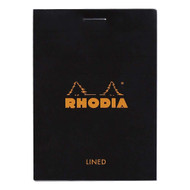 Rhodia Staplebound Notepad - Lined 80 sheets - 3 x 4 - Black cover
