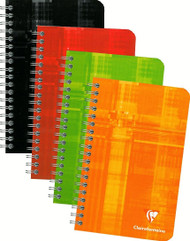 Clairefontaine Wirebound Notebook - Ruled 90 sheets - 4 1/4 x 6 3/4 - Assorted Colors