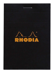 Rhodia Staplebound Notepad - Graph 80 sheets - 3 x 4 - Black cover