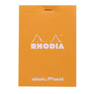 Rhodia Staplebound Notepad - Dot grid 80 sheets - 3 3/8 x 4 3/4 - Orange cover