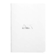 Rhodia Slim Staplebound Notebook - Lined 48 sheets - 6 x 8 1/4 - White cover