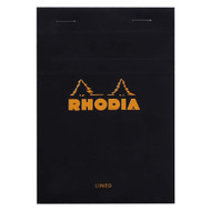 Rhodia Staplebound Notepad - Lined 80 sheets - 4 x 6 - Black cover