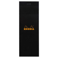 Rhodia Staplebound Notepad - Graph 80 sheets - 3 x 8 1/4 - Black cover
