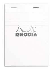 Rhodia Staplebound Notepad - Lined 80 sheets - 4 x 6 - White cover