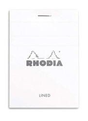 Rhodia Staplebound Notepad - Graph 80 sheets - 3 x 4 - White cover
