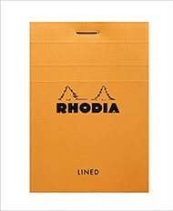 Rhodia Staplebound Notepad - Lined 80 sheets - 3 x 4 - Orange cover