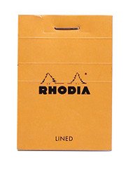 Rhodia Staplebound Notepad - Lined 80 sheets - 2 x 3 - Orange cover