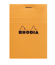 Rhodia Staplebound Notepad - Graph 80 sheets - 3 x 4 - Orange cover
