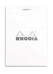 Rhodia Staplebound Notepad - Lined 80 sheets - 3 x 4 - White cover