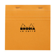 Rhodia Staplebound Notepad - Graph 80 sheets - 5 3/4 x 5 3/4 - Orange cover