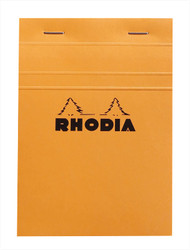 Rhodia Staplebound Notepad - Graph 80 sheets - 4 x 6 - Orange cover