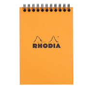 Rhodia Wirebound Notepad - Graph 80 sheets - 4 x 6 - Orange cover