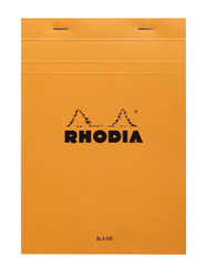Rhodia Staplebound Notepad - Blank 80 sheets - 6 x 8 1/4 - Orange cover