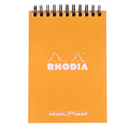 Rhodia Wirebound Notepad - Dot grid 80 sheets - 4 x 6 - Orange cover