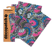 Decopatch Papers - Pack of 3 sheets - 11 3/4 x 15 3/4 - Blue Peacock
