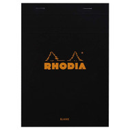 Rhodia Staplebound Notepad - Blank 80 sheets - 6 x 8 1/4 - Black cover