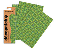 Decopatch Papers - Pack of 3 sheets - 11 3/4 x 15 3/4 - Green Provincial