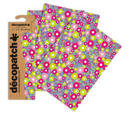 Decopatch Papers - Pack of 3 sheets - 11 3/4 x 15 3/4 - Red/Green Circles