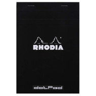 Rhodia Staplebound Notepad - Dot grid 80 sheets - 6 x 8 1/4 - Black cover
