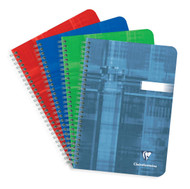 Clairefontaine Wirebound Notebook - Ruled 50 sheets - 6 x 8 1/4 A5 - Assorted Colors