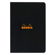 Rhodia Slim Staplebound Notebook - Lined 48 sheets - 8 1/4 x 11 3/4 - Black cover